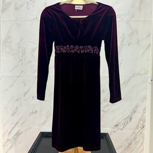 Rare Editions Girls size 16 Velvet Holiday dress